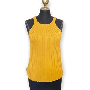Rue and Willow Top Knit Tank Sleeveless Mustard Yellow Size Small